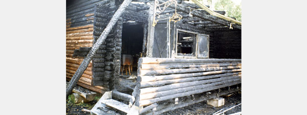 Fischerhütte Brand